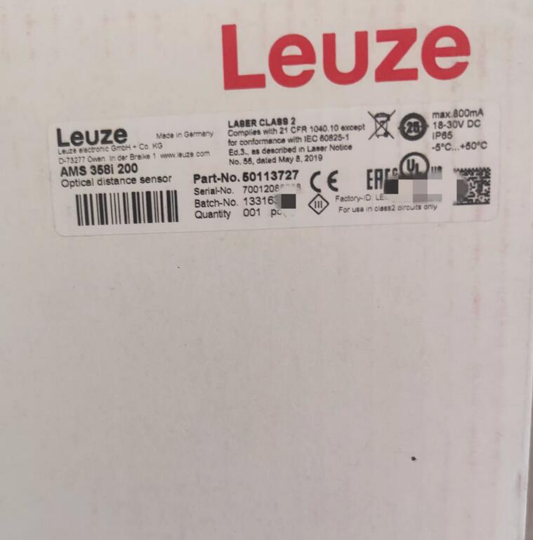 AMS 358I 200 50113727 LEUZE Optical distance sensor